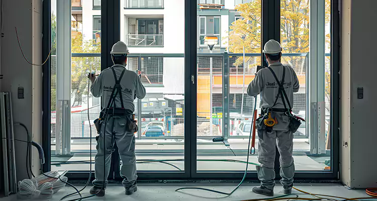 Patio Door Glass Replacement with Built-In Blinds in Vero Beach South, FL